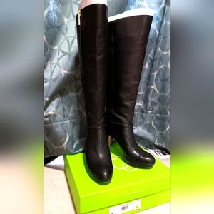 Vince Camuto tall leather boots in dark brown